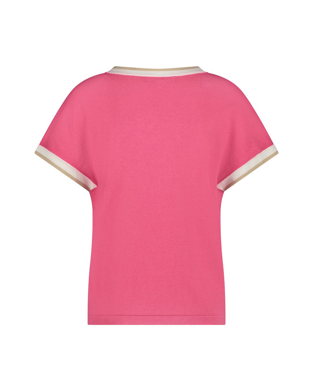 Jerry Vneck Striped Rib Raspberry | Topper | Smuk - Dameklær på nett