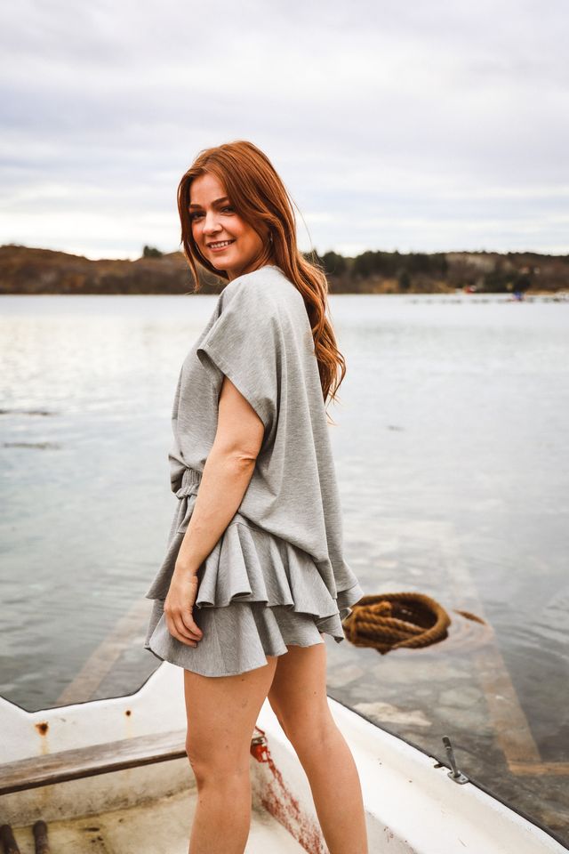 Jersey Lux CB t-shirt Grey Melange | Topper | Smuk - Dameklær på nett