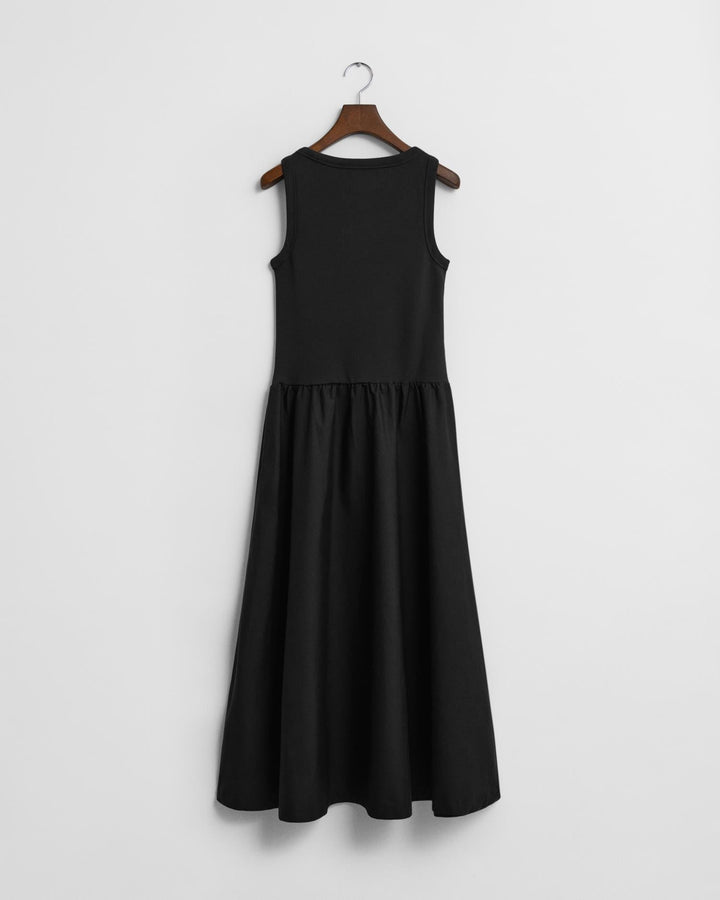 Jersey Woven Midi Dress Black | Kjoler | Smuk - Dameklær på nett
