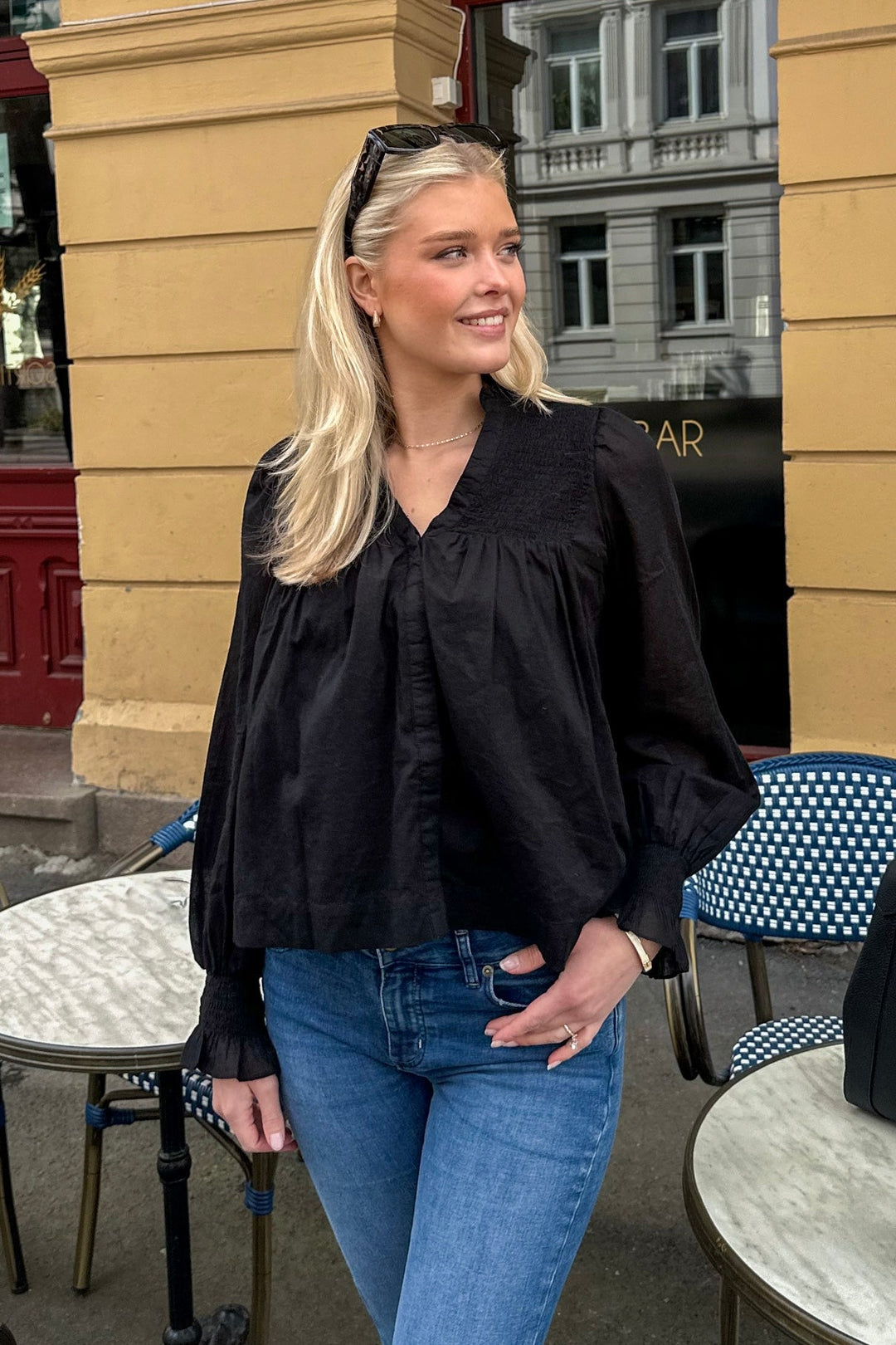 Jill S Voile Blouse Black | Skjorter og bluser | Smuk - Dameklær på nett