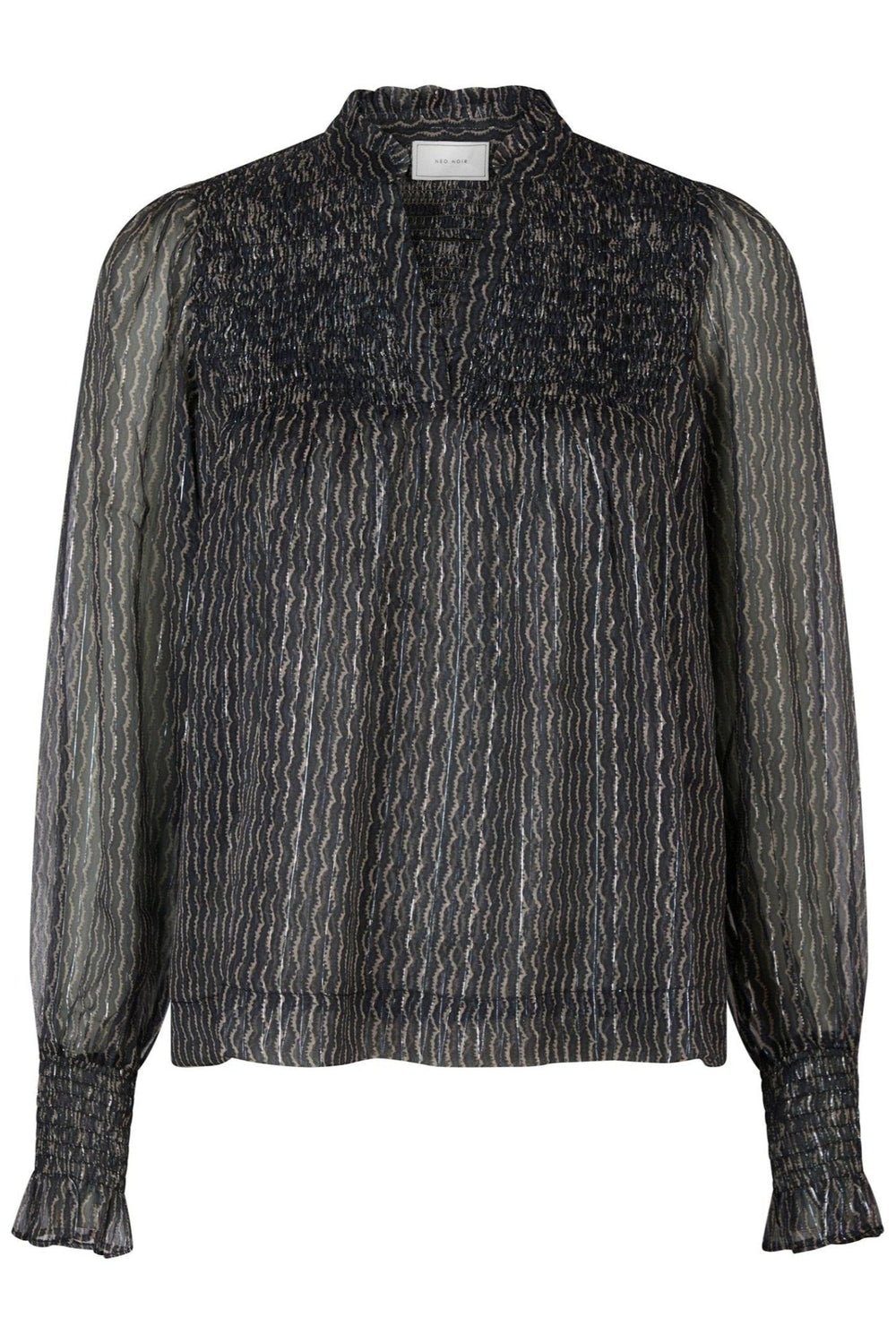 Jilliana Print Blouse Navy | Skjorter og bluser | Smuk - Dameklær på nett