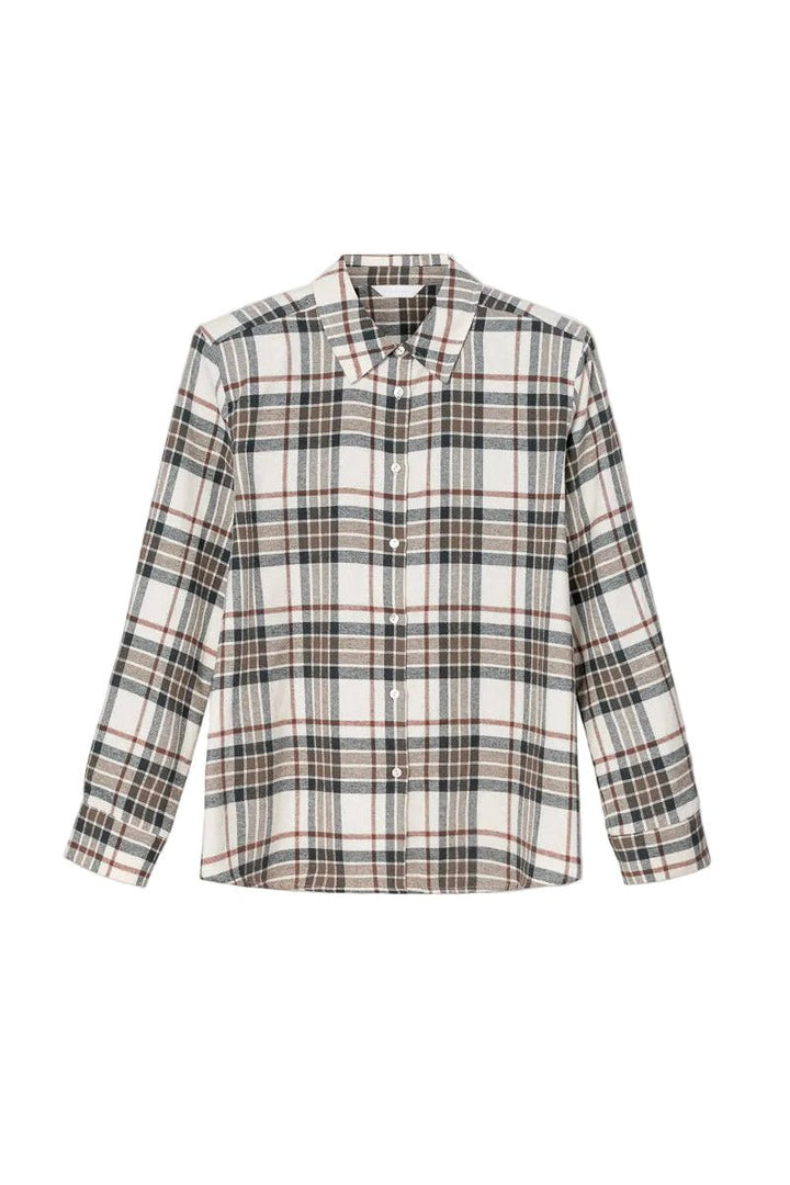 Joan Flannel Shirt Green Check | Skjorter og bluser | Smuk