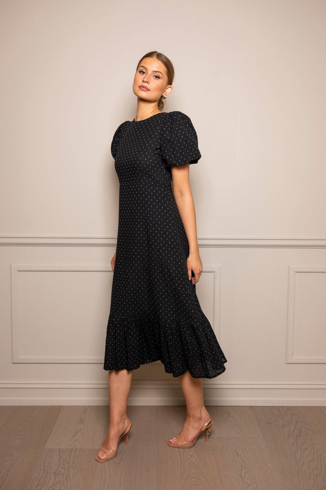 Johanna Midi Dress Polka Dot | Kjoler | Smuk - Dameklær på nett