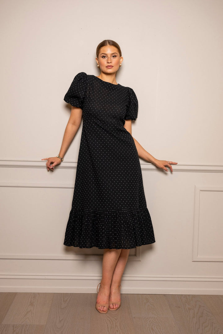Johanna Midi Dress Polka Dot | Kjoler | Smuk - Dameklær på nett