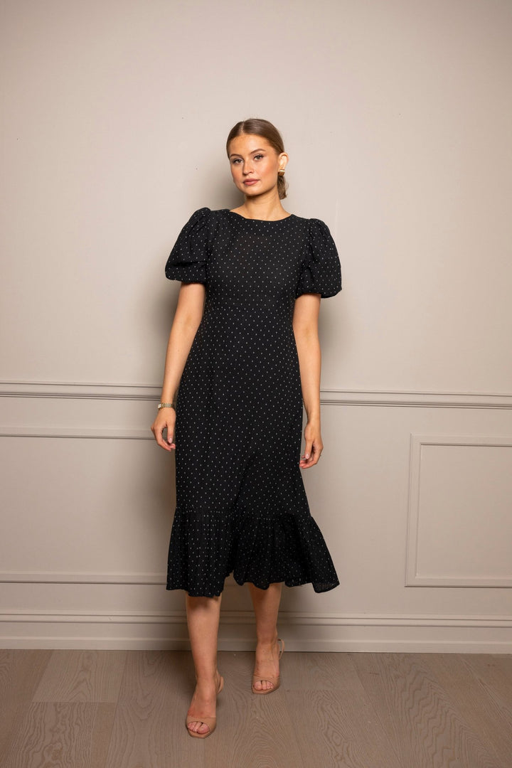Johanna Midi Dress Polka Dot | Kjoler | Smuk - Dameklær på nett