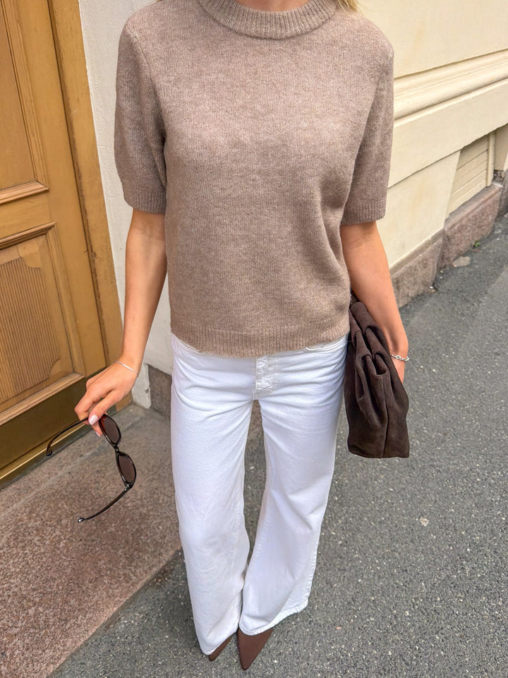 Johi Ss Wool Blend Pullover Taupe Gray | Genser | Smuk