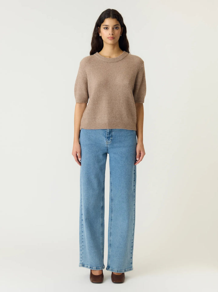 Johi Ss Wool Blend Pullover Taupe Gray | Genser | Smuk