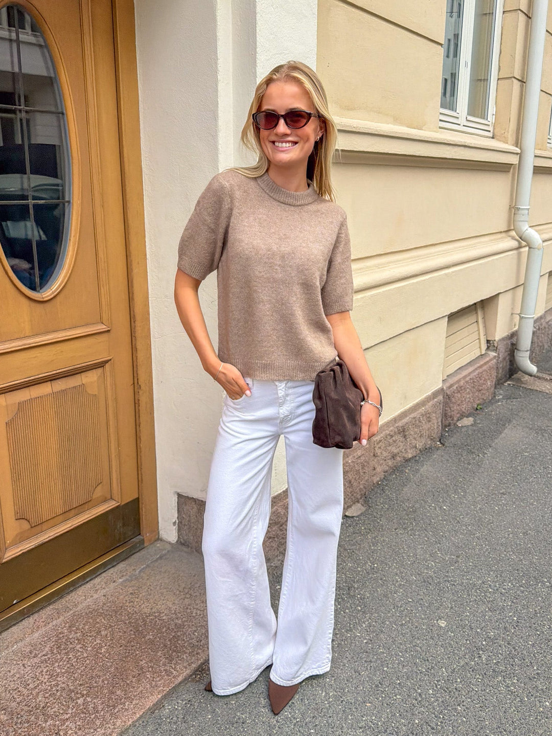 Johi Ss Wool Blend Pullover Taupe Gray | Genser | Smuk