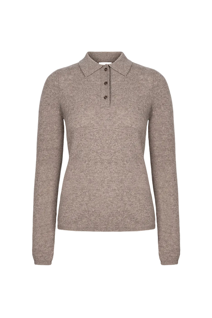 Jolanda Knit Dark Taupe Melange | Genser | Smuk