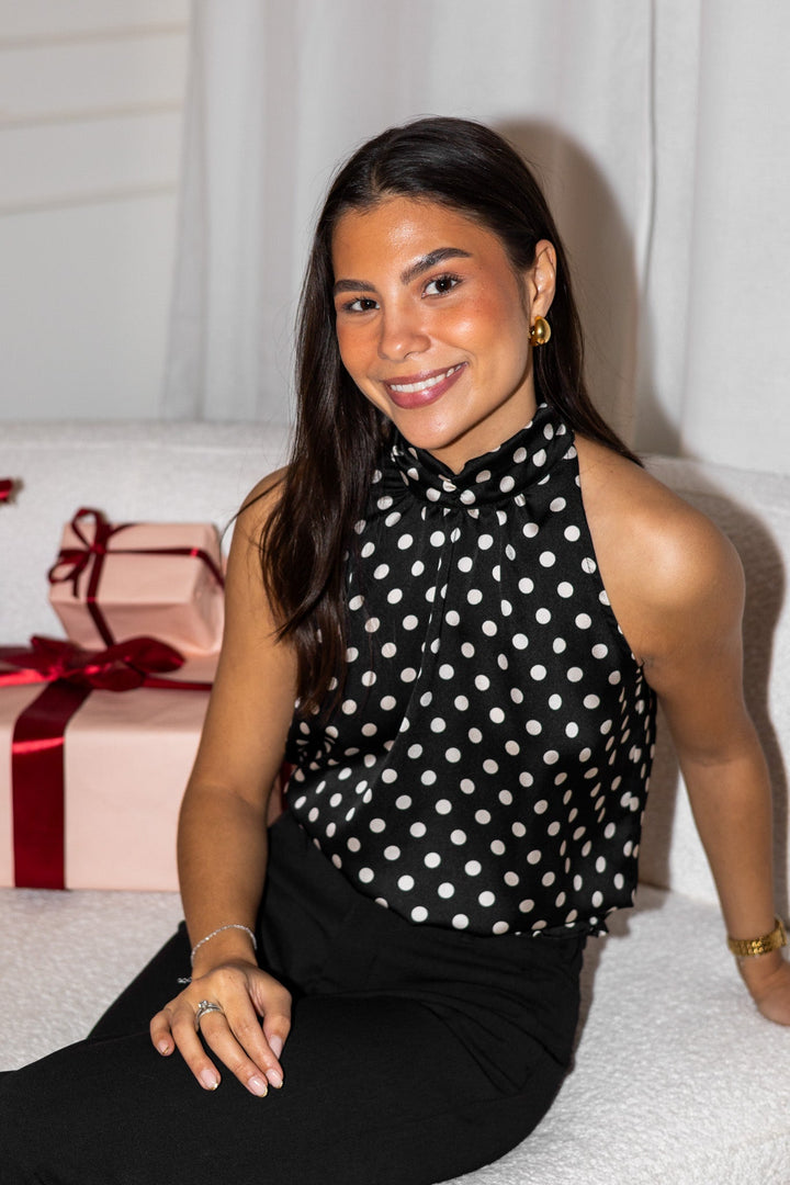 Jos Dot Top Black | Topper | Smuk