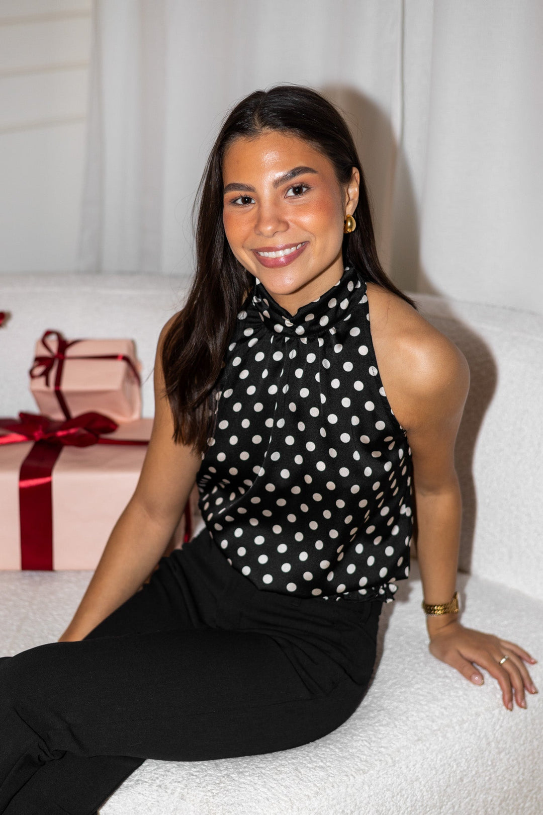 Jos Dot Top Black | Topper | Smuk