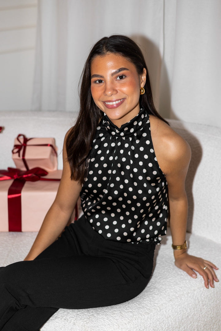 Jos Dot Top Black | Topper | Smuk