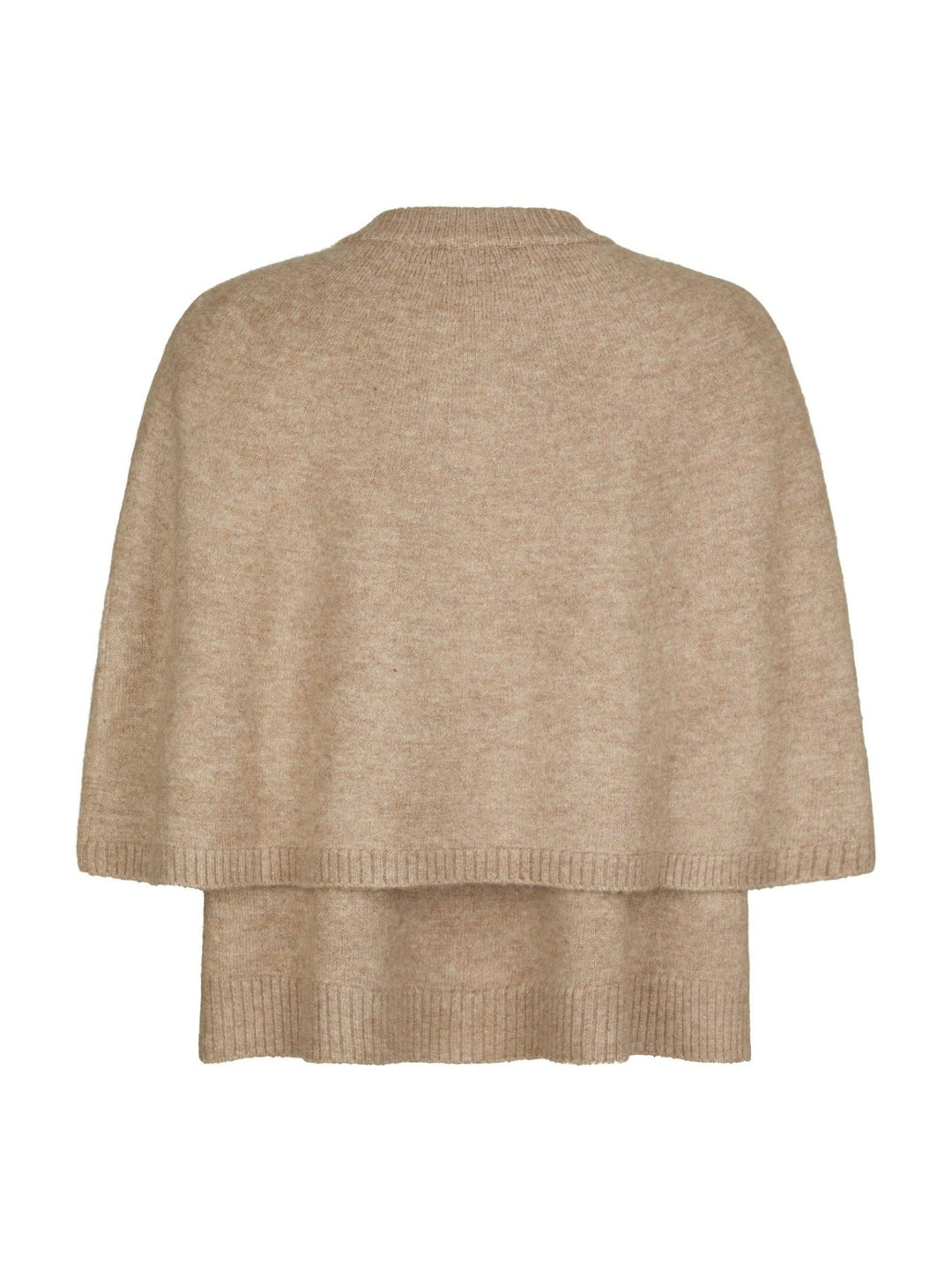 Josei Double Knit Cape Beige Melange | Genser | Smuk - Dameklær på nett