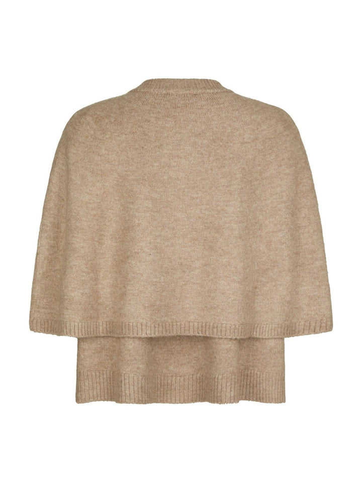 Josei Double Knit Cape Beige Melange | Genser | Smuk - Dameklær på nett