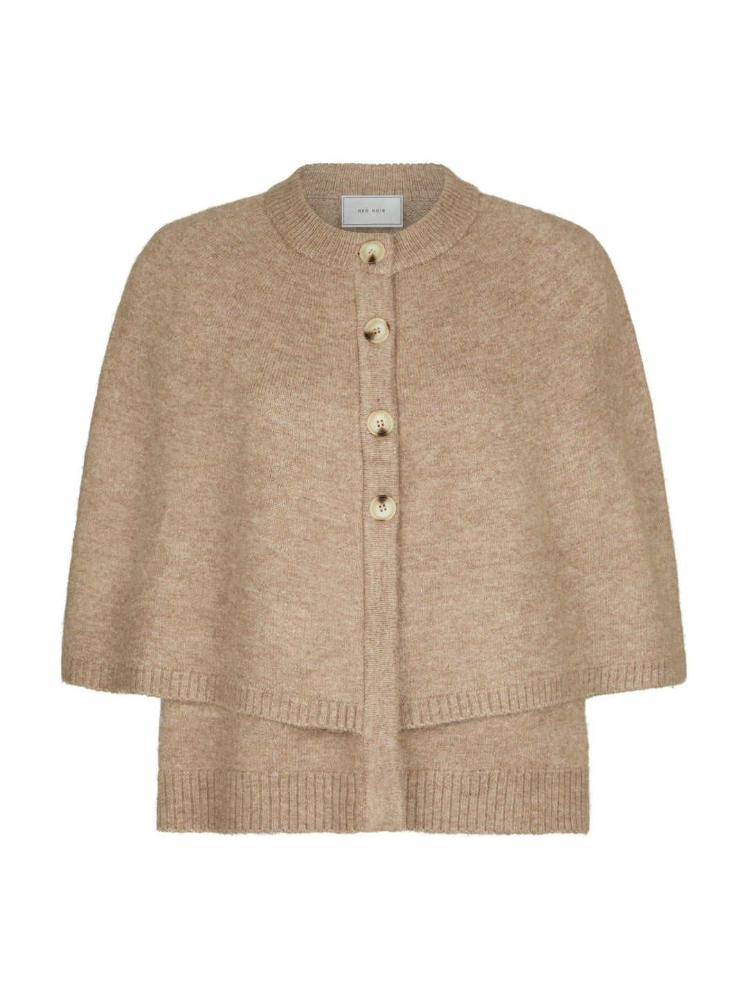 Josei Double Knit Cape Beige Melange | Genser | Smuk - Dameklær på nett