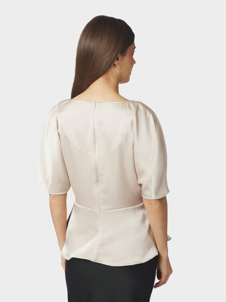 Josine Heavy Sateen Blouse Champagne | Skjorter og bluser | Smuk