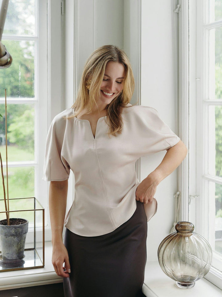 Josine Heavy Sateen Blouse Champagne | Skjorter og bluser | Smuk