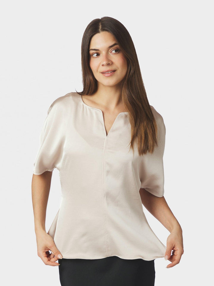 Josine Heavy Sateen Blouse Champagne | Skjorter og bluser | Smuk