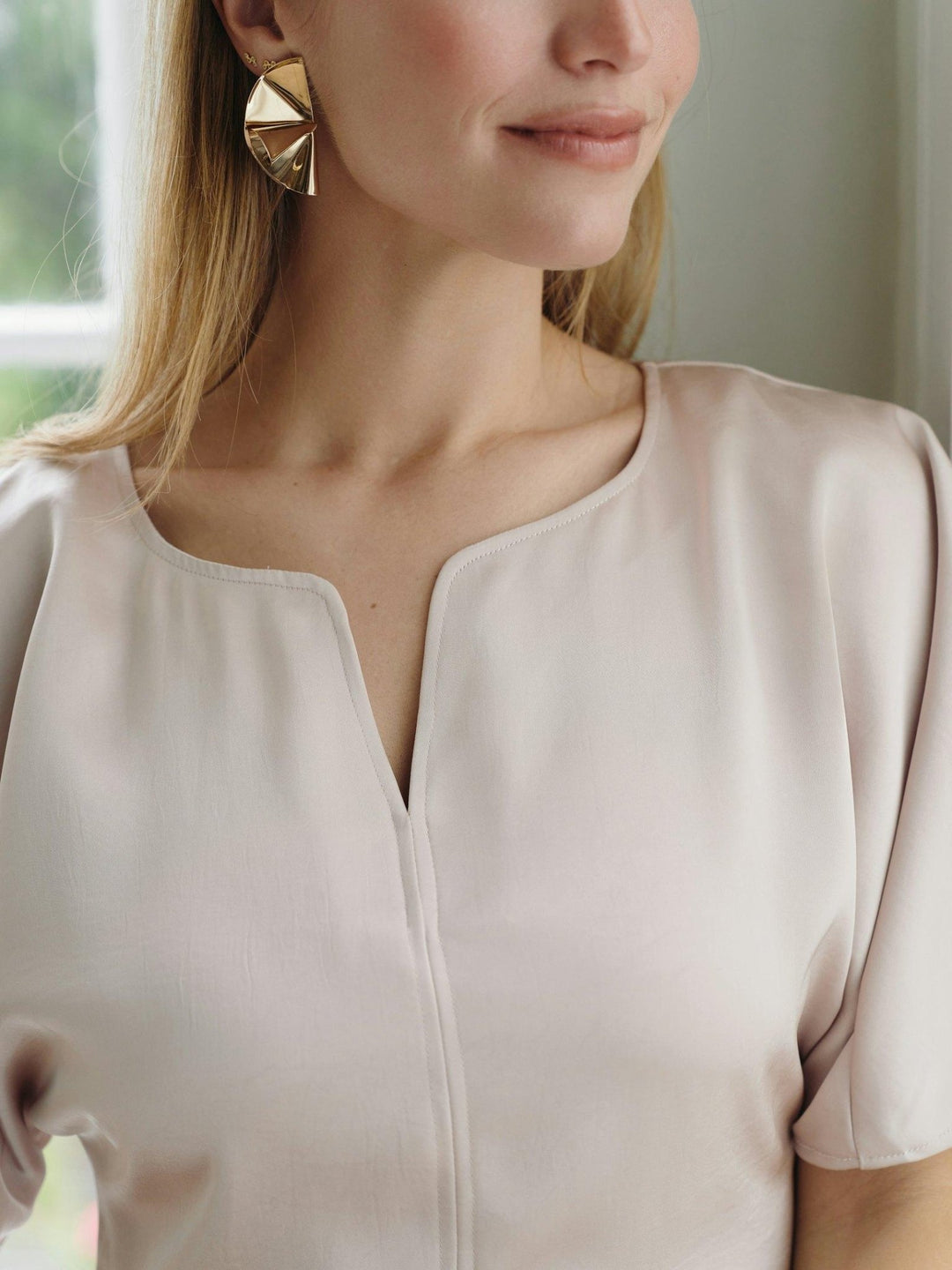 Josine Heavy Sateen Blouse Champagne | Skjorter og bluser | Smuk