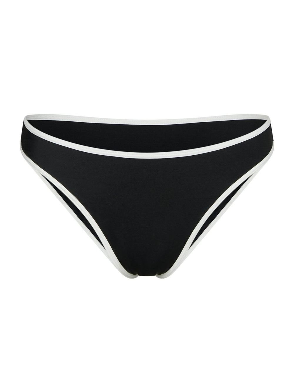 Jovita Solid Contrast Bikini Brief Black/White | Badetøy | Smuk