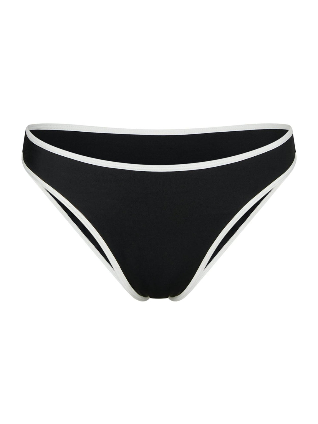 Jovita Solid Contrast Bikini Brief Black/White | Badetøy | Smuk
