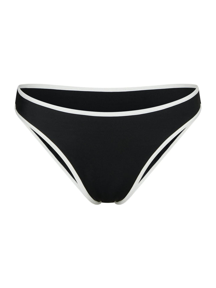 Jovita Solid Contrast Bikini Brief Black/White | Badetøy | Smuk