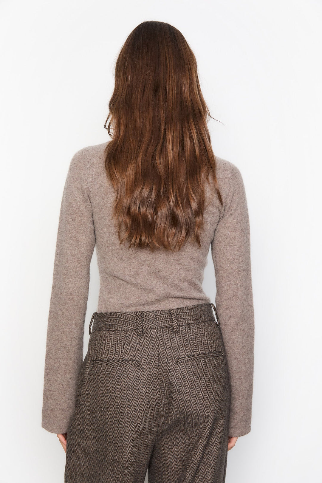 Joyce Knit Dark Taupe Melange | Genser | Smuk - Dameklær på nett