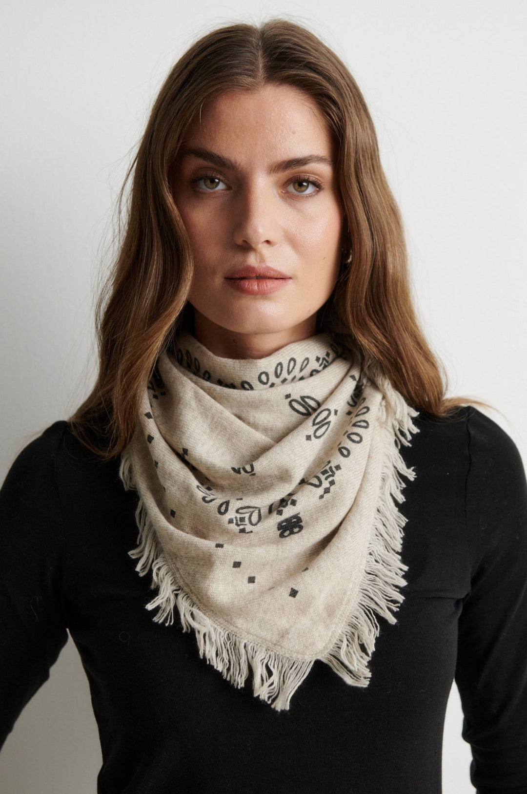 Jucca Knit Scarf Light Beige Melange | Accessories | Smuk
