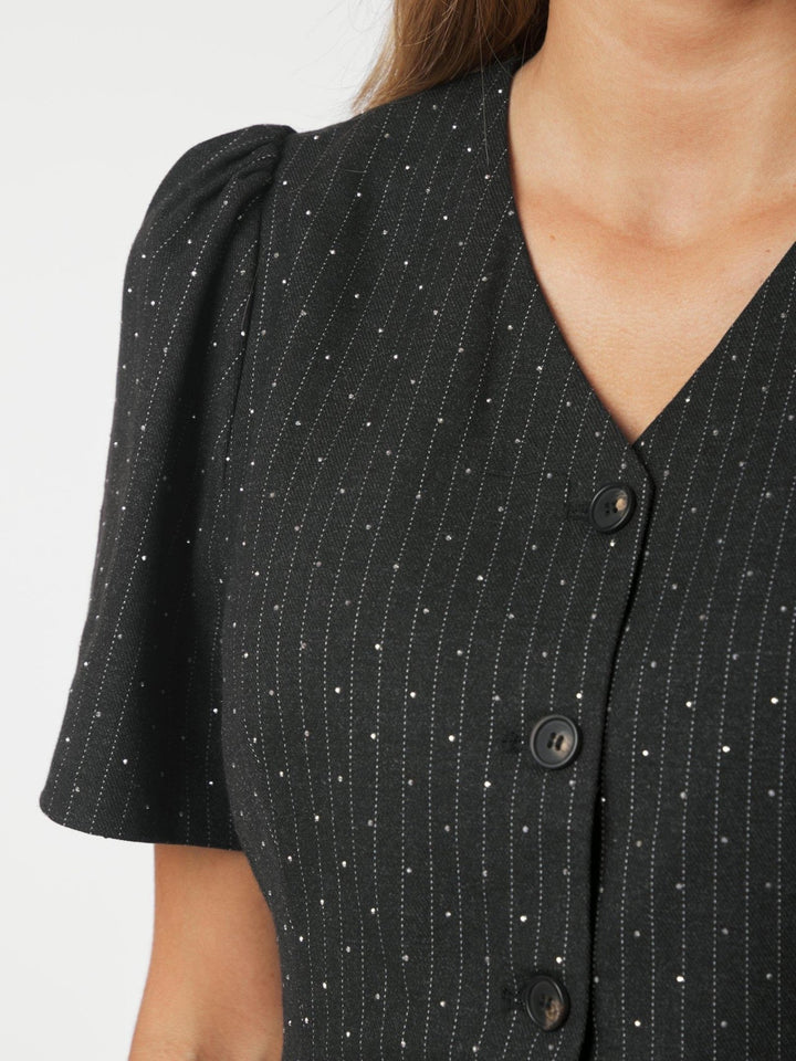 Jules B Pinstripe Blouse Antracit | Skjorter og bluser | Smuk