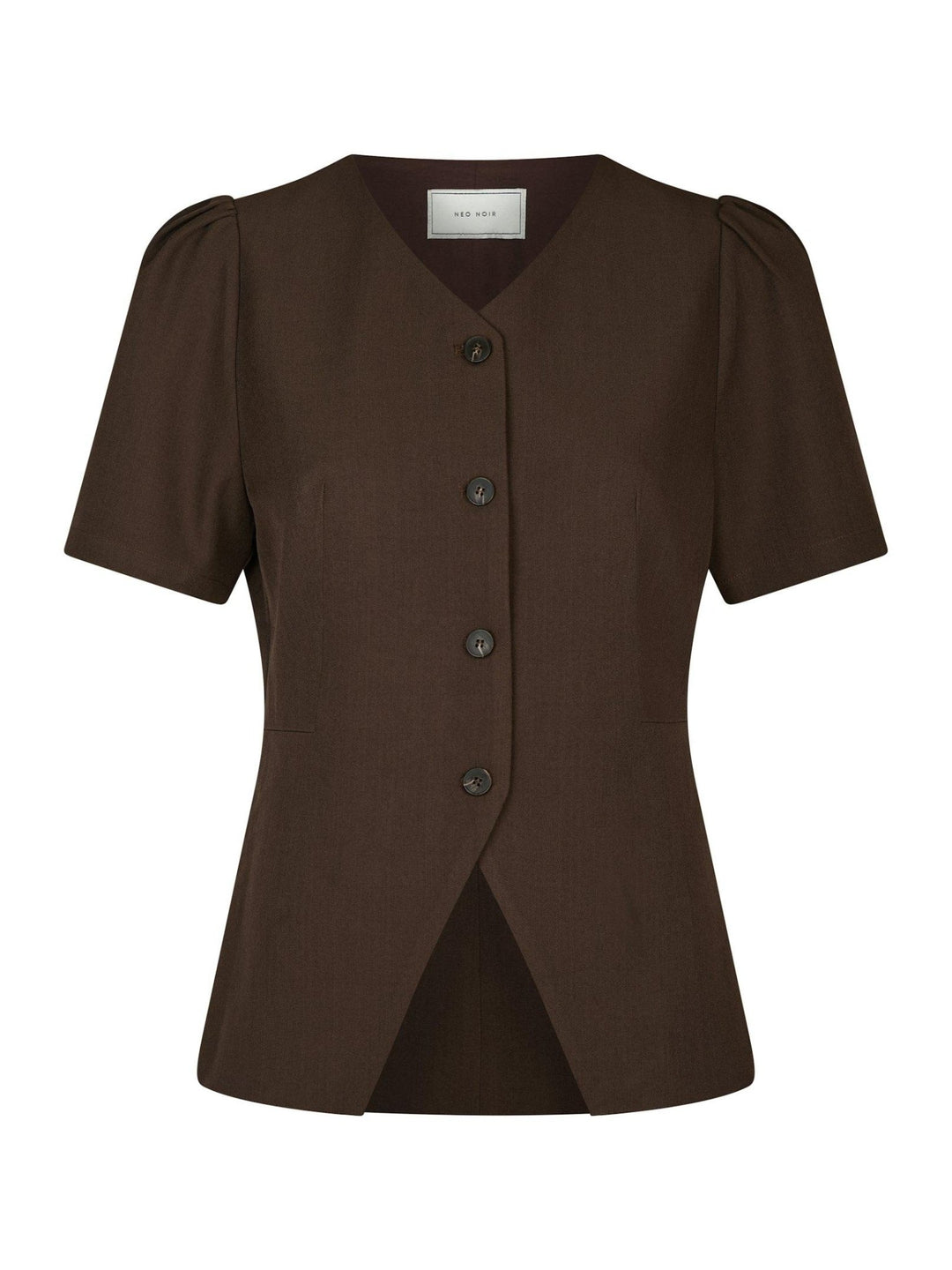 Jules Structure Blouse Dark Brown | Skjorter og bluser | Smuk - Dameklær på nett