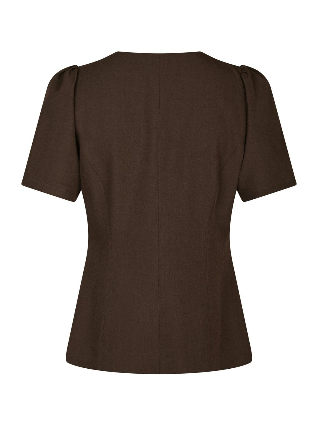 Jules Structure Blouse Dark Brown | Skjorter og bluser | Smuk - Dameklær på nett