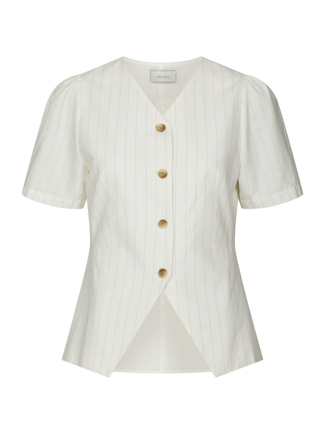 Jules Summer Stripe Blouse Taupe Stripe | Skjorter og bluser | Smuk