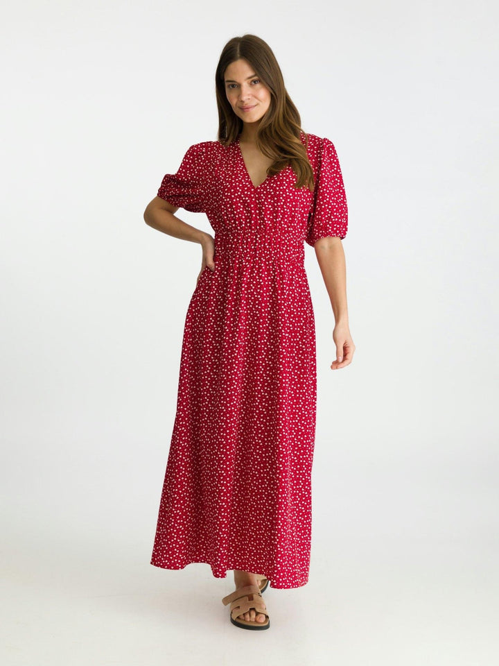 Julia Cute Heart Dress Red | Kjoler | Smuk - Dameklær på nett