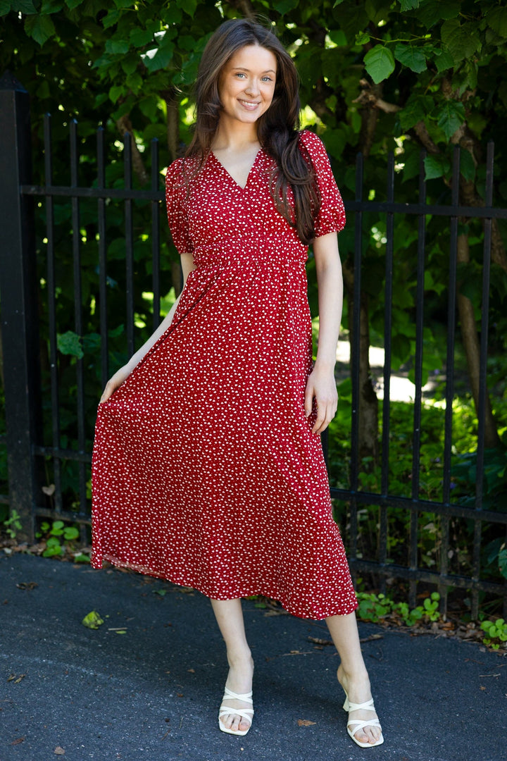 Julia Cute Heart Dress Red | Kjoler | Smuk - Dameklær på nett