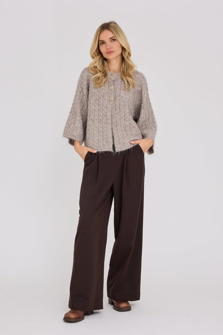 Kabba New Knit Cardigan Light Brown | Genser | Smuk
