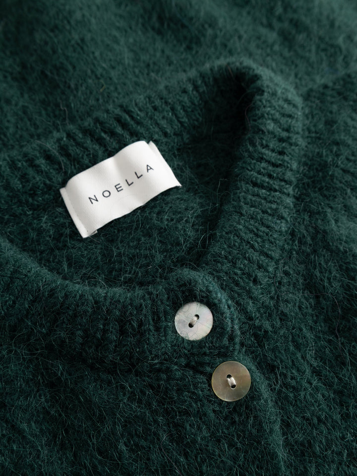 Kae Knit Cardigan Bottle Green | Genser | Smuk