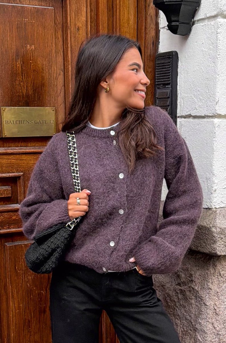 Kae Knit Cardigan Chocolate | Genser | Smuk
