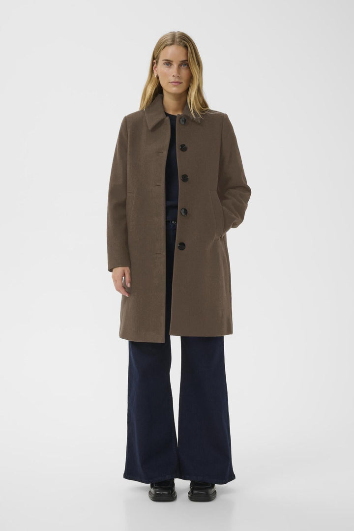 Kamillas Outerwear Dark Walnut Melange | Yttertøy | Smuk - Dameklær på nett