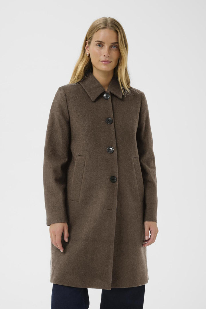 Kamillas Outerwear Dark Walnut Melange | Yttertøy | Smuk - Dameklær på nett