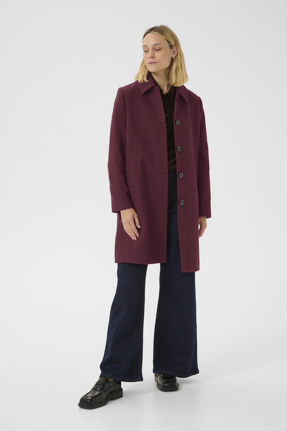 Kamillas Outerwear Tawny Port Melange | Yttertøy | Smuk - Dameklær på nett