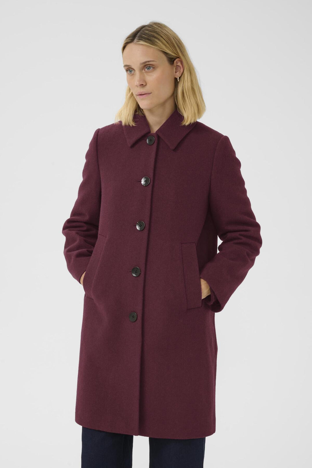 Kamillas Outerwear Tawny Port Melange | Yttertøy | Smuk - Dameklær på nett