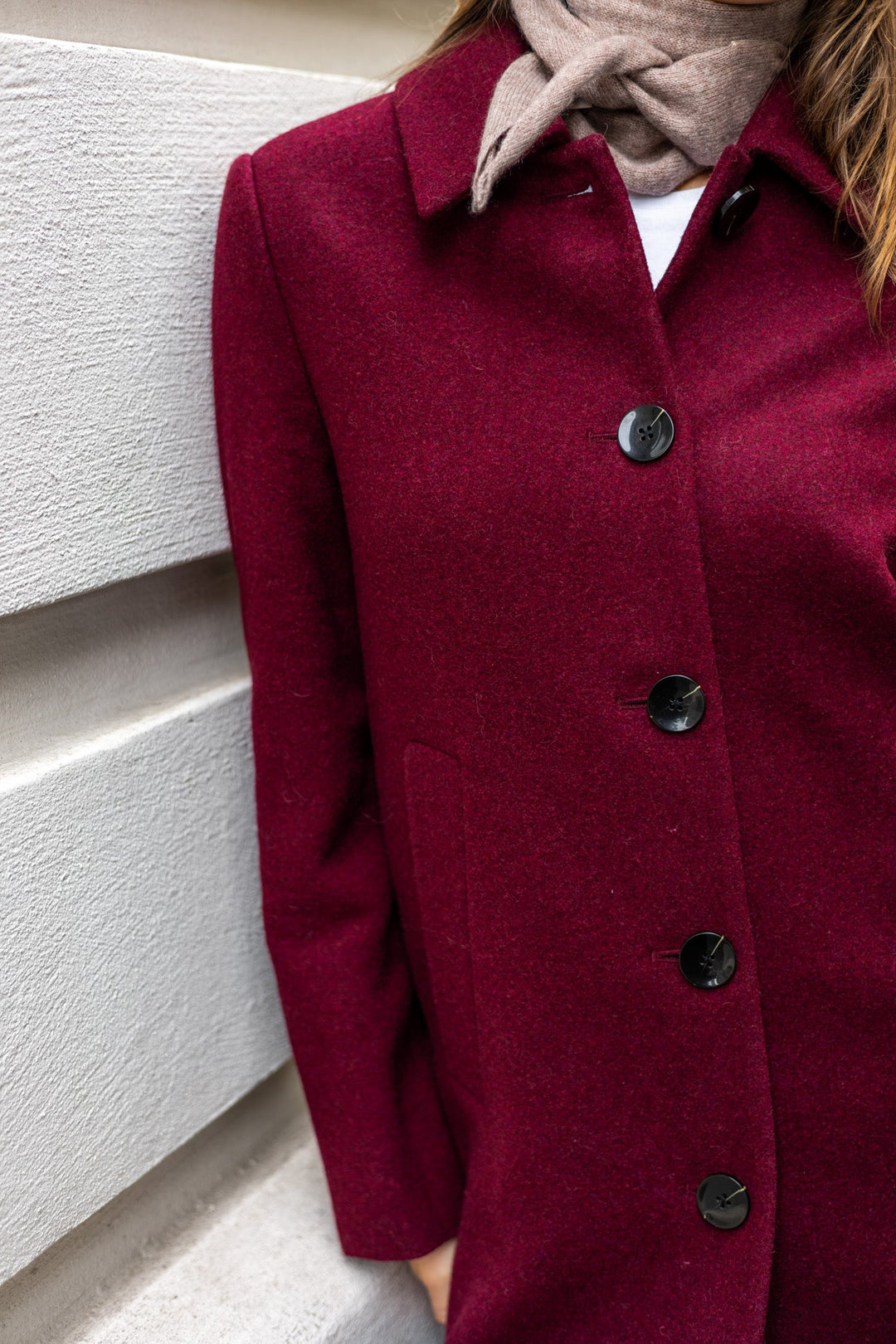 Kamillas Outerwear Tawny Port Melange | Yttertøy | Smuk - Dameklær på nett