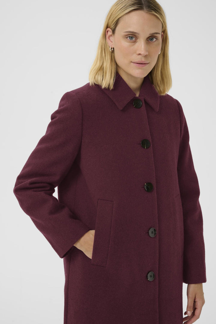 Kamillas Outerwear Tawny Port Melange | Yttertøy | Smuk - Dameklær på nett