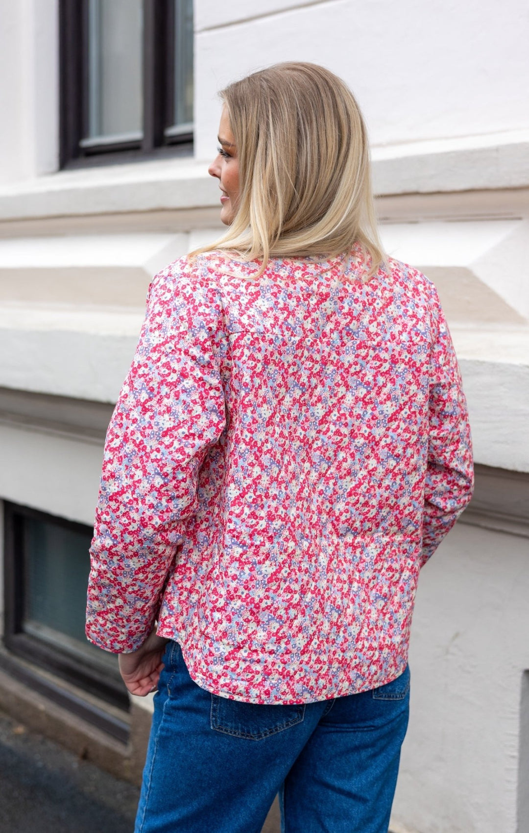 Kammy Jacket Pink Print | Yttertøy | Smuk - Dameklær på nett