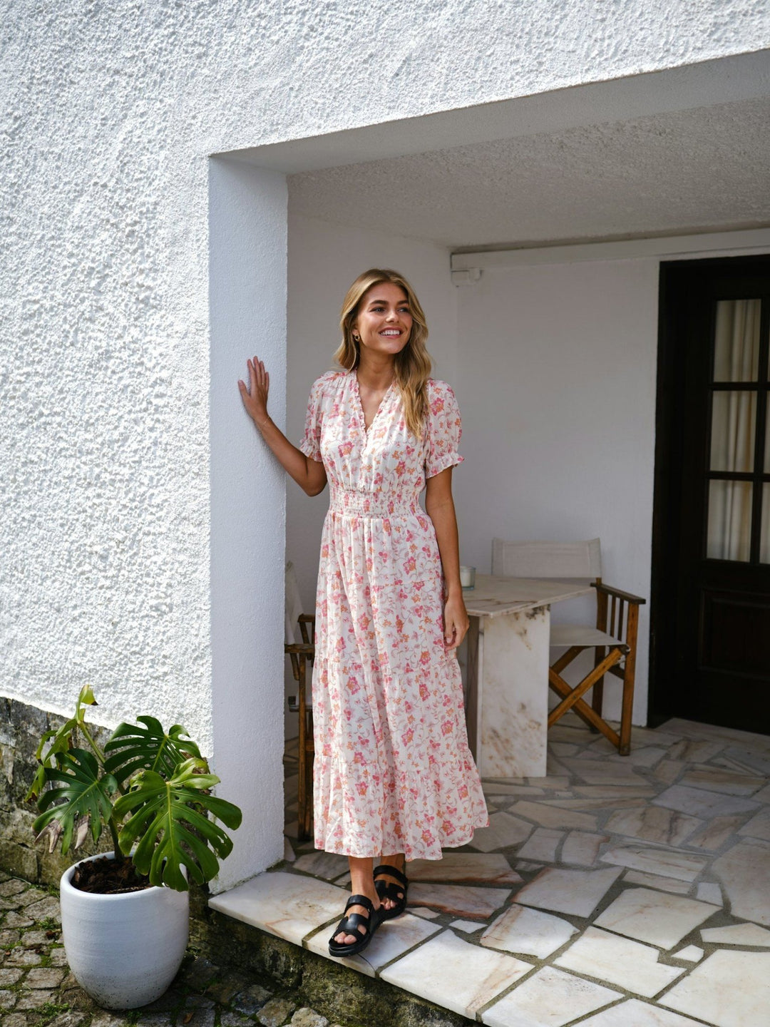 Kanza Flower Rose Dress Rose | Kjoler | Smuk