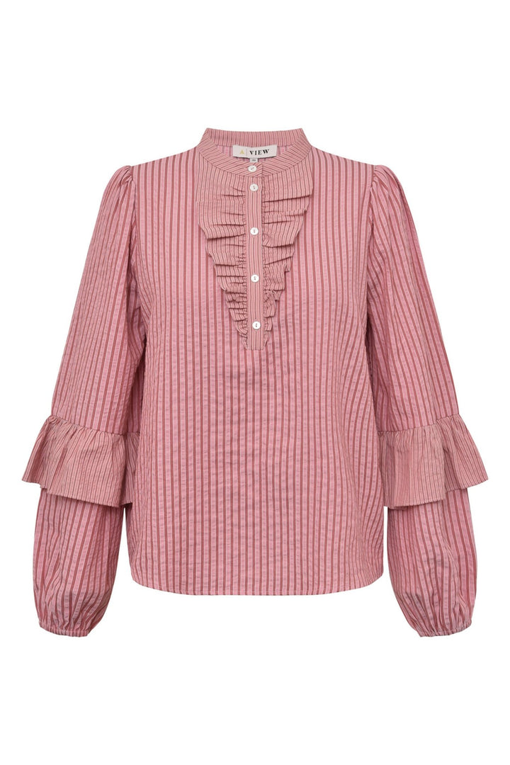 Karin Blouse Rose/Red | Skjorter og bluser | Smuk - Dameklær på nett