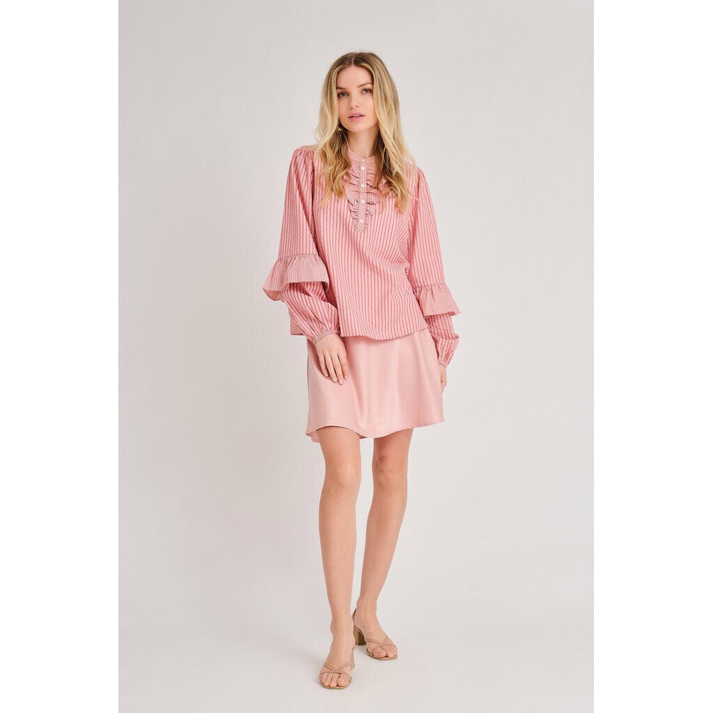 Karin Blouse Rose/Red | Skjorter og bluser | Smuk - Dameklær på nett