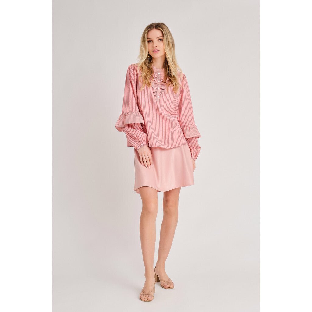 Karin Blouse Rose/Red | Skjorter og bluser | Smuk - Dameklær på nett
