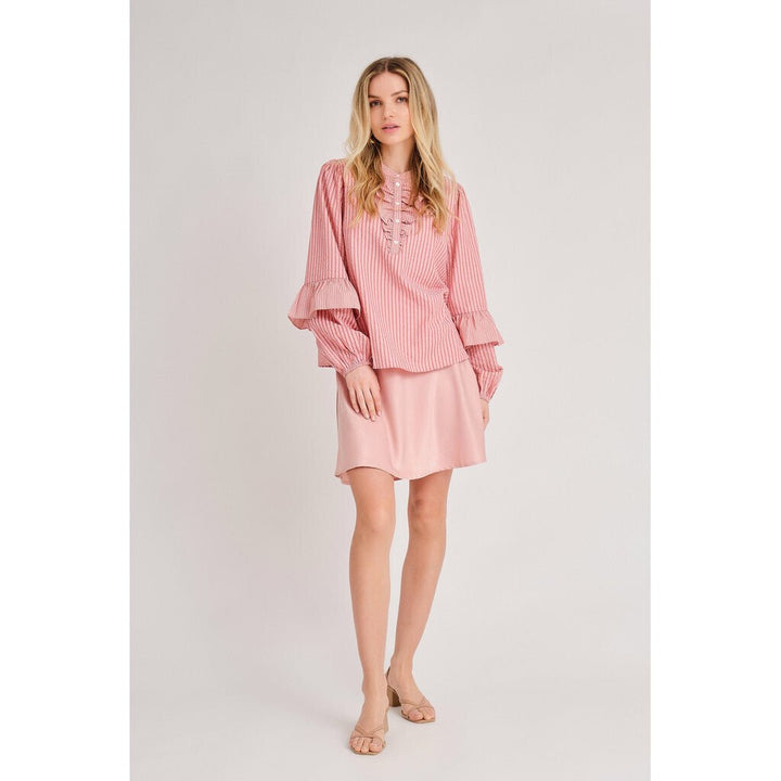 Karin Blouse Rose/Red | Skjorter og bluser | Smuk - Dameklær på nett