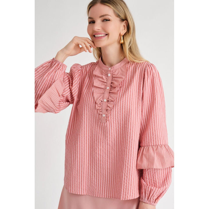 Karin Blouse Rose/Red | Skjorter og bluser | Smuk - Dameklær på nett